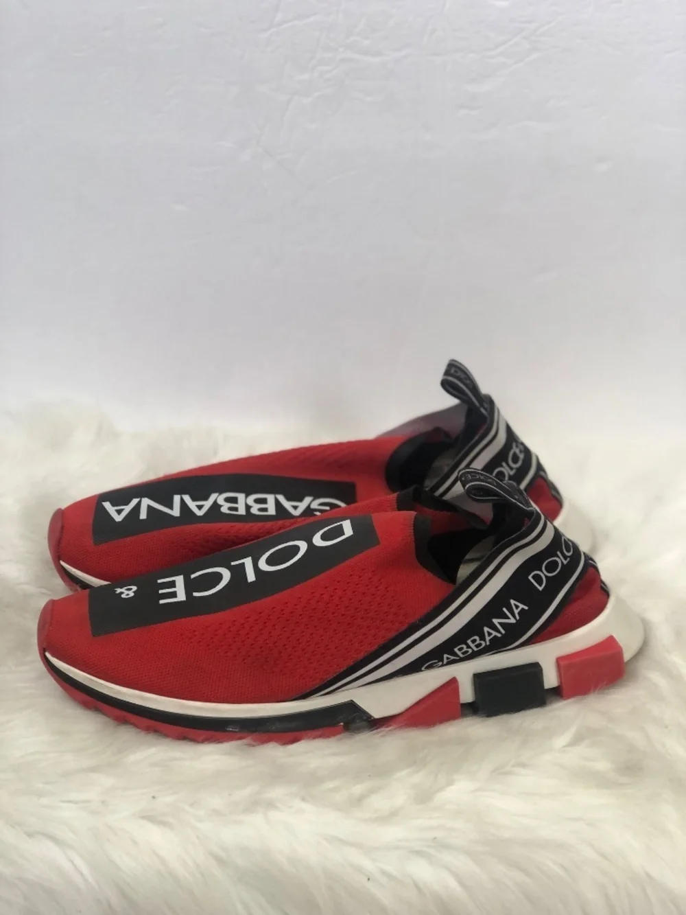 Dolce & Gabbana Men's Sorrento Melt 'Red Black' Sneakers Size 46/US 13 w/ COA